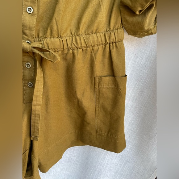 Like New Old Navy Cotton Rompe Adjustable Waist 6” Inseam Brown/Green Plus 1X - Picture 5 of 13